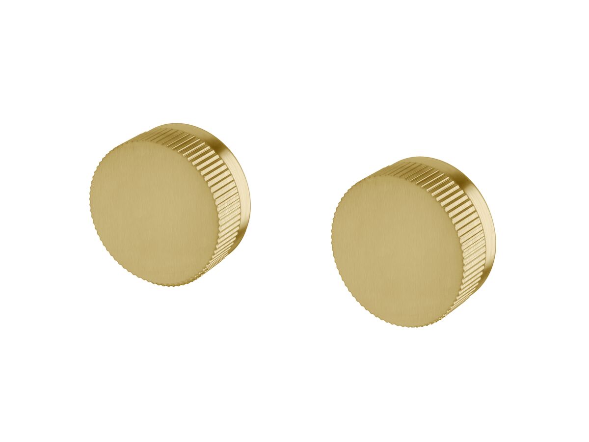 reece Milli Pure Progressive Dual Mixer Tap System with Linear Textured Handles PVD Brushed Gold