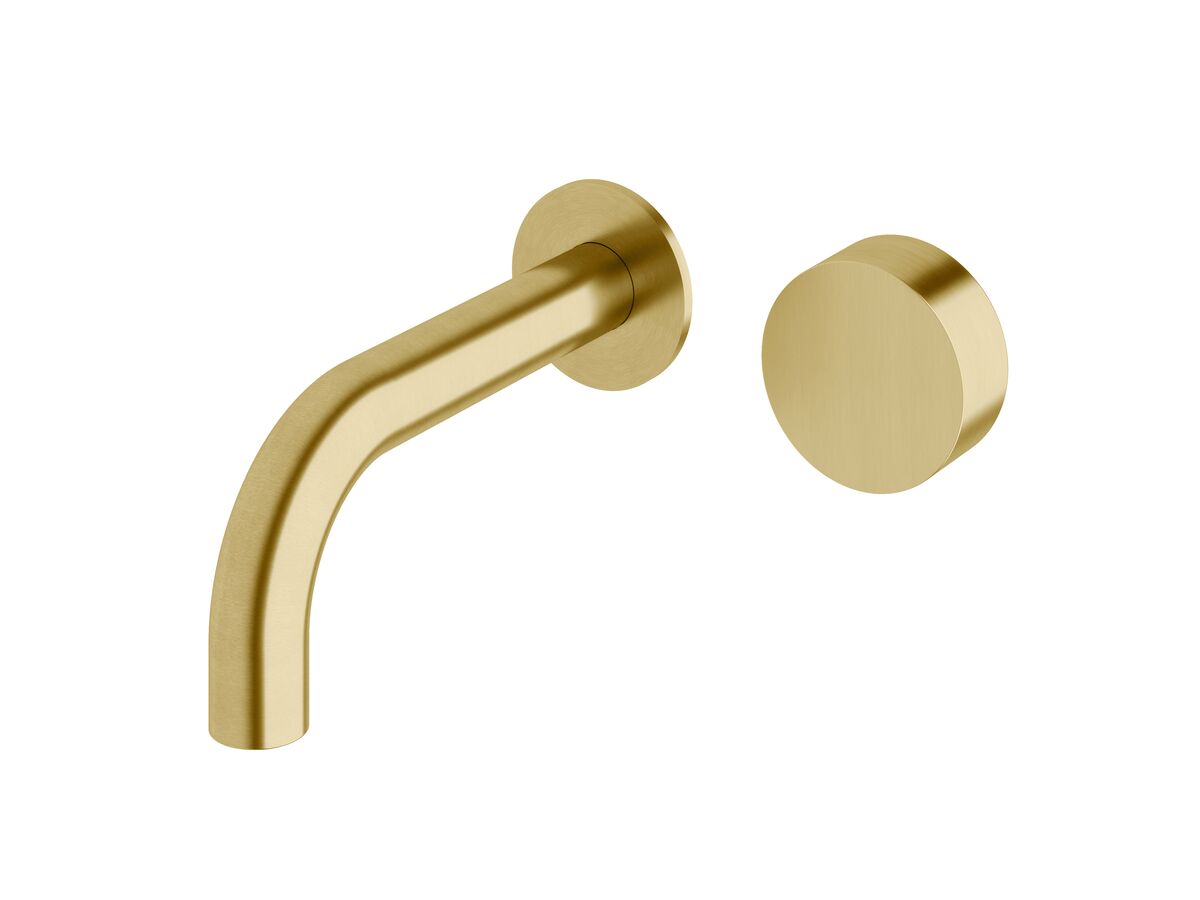 reece Milli Pure Progressive Wall Basin Mixer Tap System 160mm PVD Brushed Gold (3 Star)