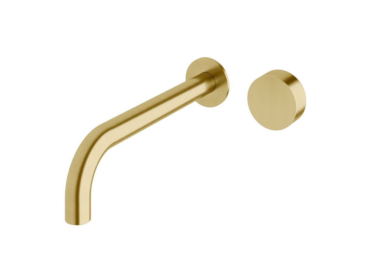reece Milli Pure Progressive Wall Basin Mixer Tap System 250mm PVD Brushed Gold (3 Star)