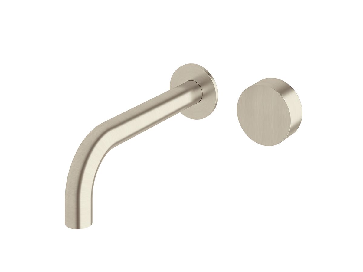 reece Milli Pure Progressive Wall Basin Mixer Tap System 200mm PVD Brushed Nickel (3 Star)