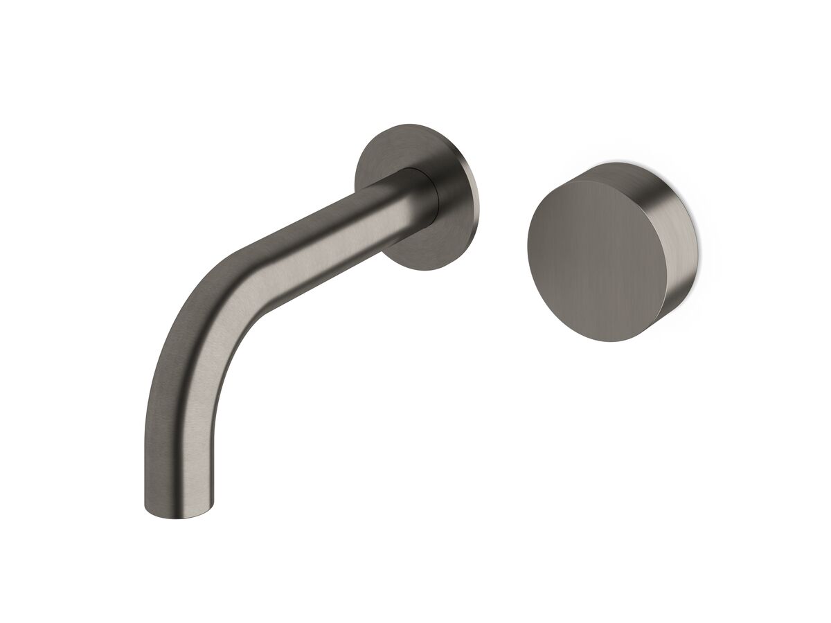 reece Milli Pure Progressive Wall Basin Mixer Tap System 160mm PVD Brushed Gunmetal (3 Star)