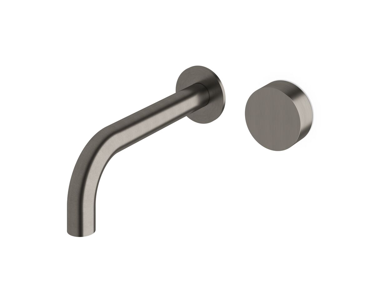 reece Milli Pure Progressive Wall Basin Mixer Tap System 200mm PVD Brushed Gunmetal (3 Star)