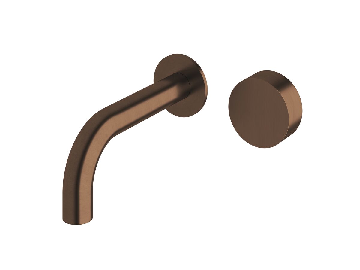 reece Milli Pure Progressive Wall Basin Mixer Tap System 160mm PVD Brushed Bronze (3 Star)