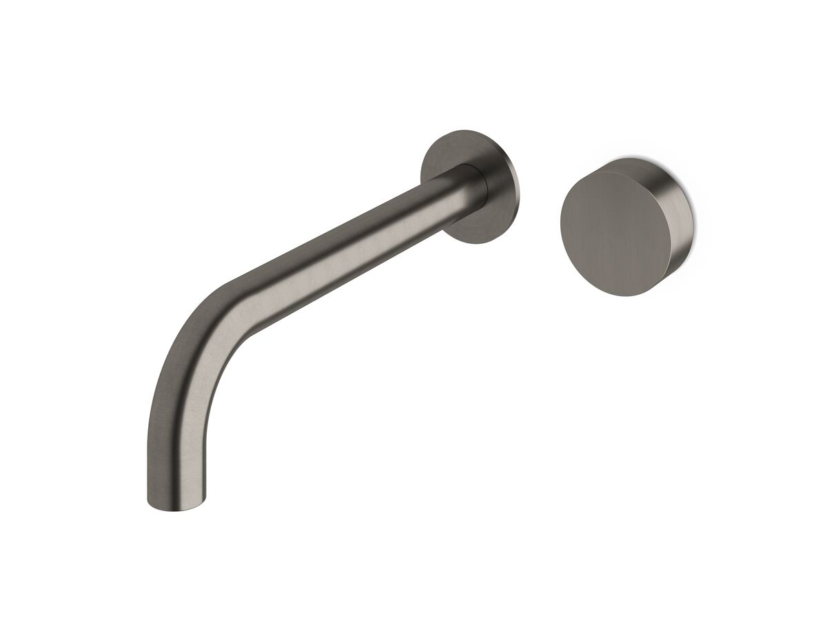 reece Milli Pure Progressive Wall Basin Mixer Tap System 250mm PVD Brushed Gunmetal (3 Star)
