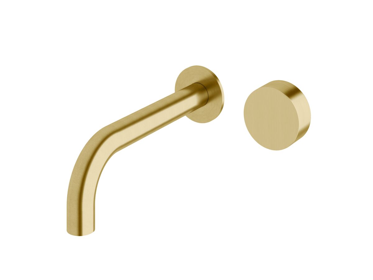 reece Milli Pure Progressive Wall Basin Mixer Tap System 200mm PVD Brushed Gold (3 Star)