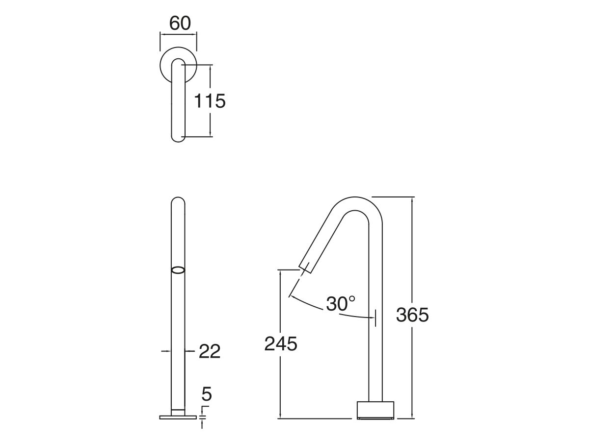 Reece Milli Pure Vessel Basin Outlet PVD Brushed Gold (5 Star)