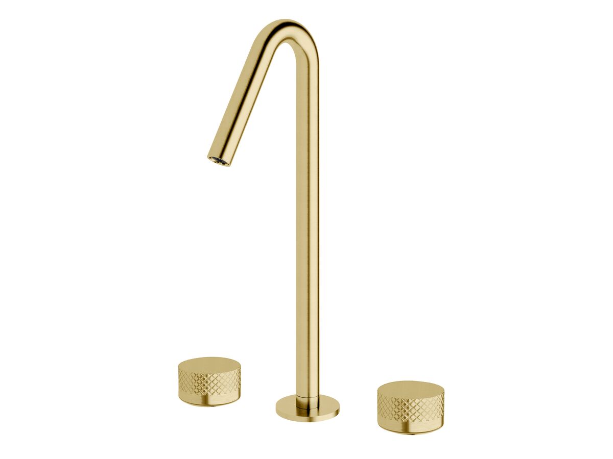 reece Milli Pure Vessel Basin Set with Diamond Textured Handles PVD Brushed Gold (5 Star)