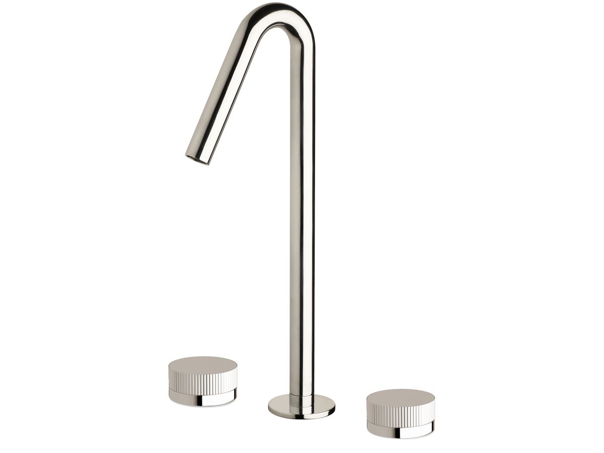 reece Milli Pure Vessel Basin Set with Linear Textured Handles Chrome (5 Star)