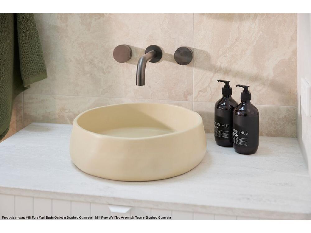 Reece Milli Pure Wall Basin Outlet 200mm PVD Brushed Nickel (3 Star)