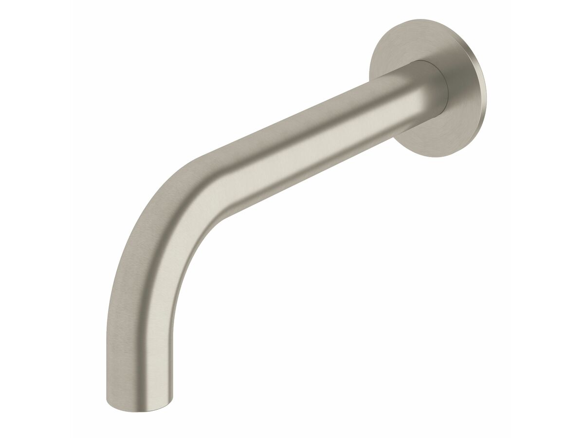 reece Milli Pure Wall Basin Outlet 200mm PVD Brushed Nickel (3 Star)
