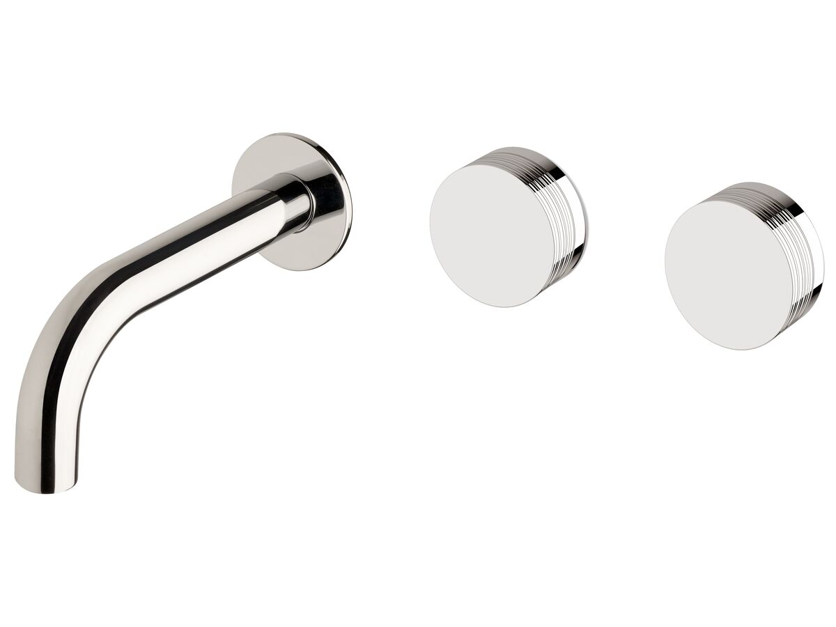 reece Milli Pure Wall Bath Hostess System 160mm Right Hand with Cirque Textured Handles Chrome