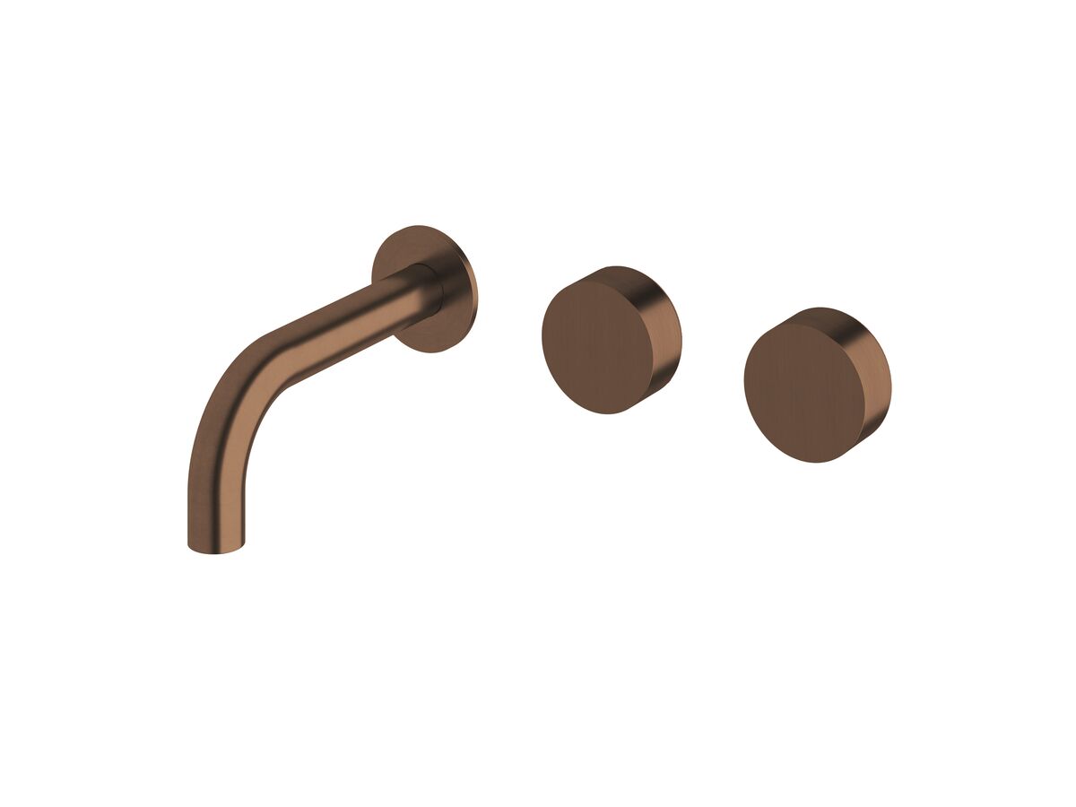 reece Milli Pure Wall Bath Hostess System 160mm Right Hand PVD Brushed Bronze