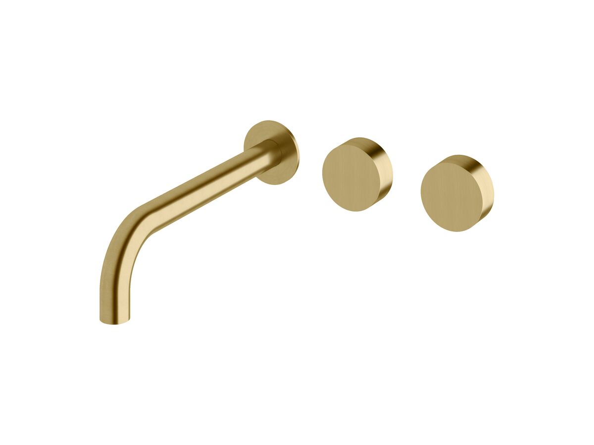 reece Milli Pure Wall Bath Hostess System 250mm Right Hand PVD Brushed Gold