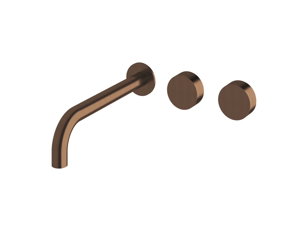reece Milli Pure Wall Bath Hostess System 250mm Right Hand PVD Brushed Bronze