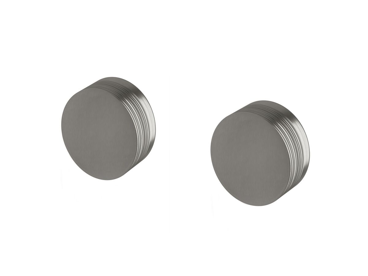 reece Milli Pure Wall Top Assembly Taps with Cirque Textured Handles PVD Brushed Gunmetal