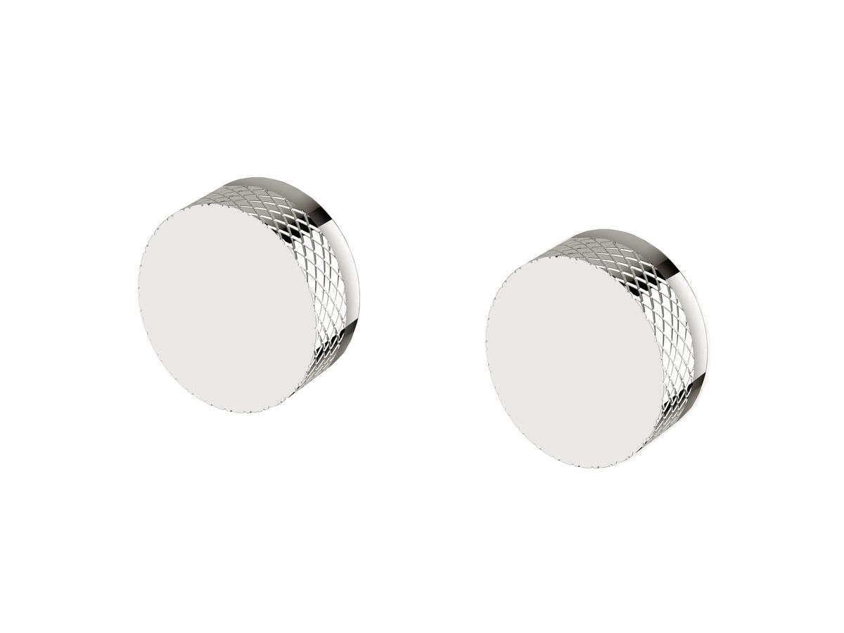 reece Milli Pure Wall Top Assembly Taps with Diamond Textured Handles Chrome