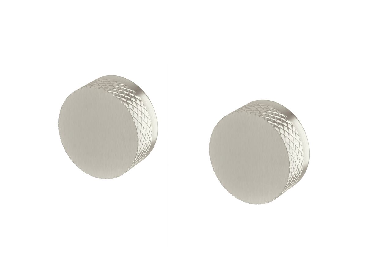 reece Milli Pure Wall Top Assembly Taps with Diamond Textured Handles PVD Brushed Nickel