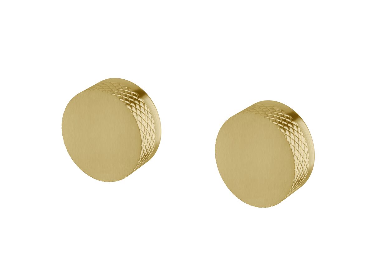 reece Milli Pure Wall Top Assembly Taps with Diamond Textured Handles PVD Brushed Gold