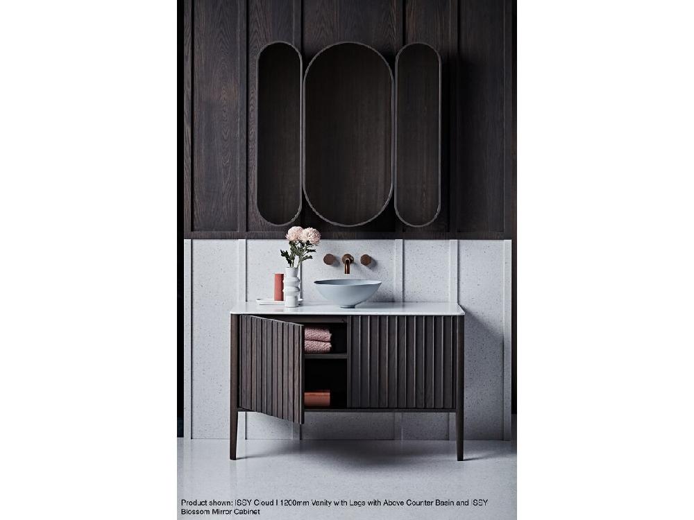 Reece Milli Pure Wall Top Assembly Taps With Linear Textured Handles PVD Brushed Bronze
