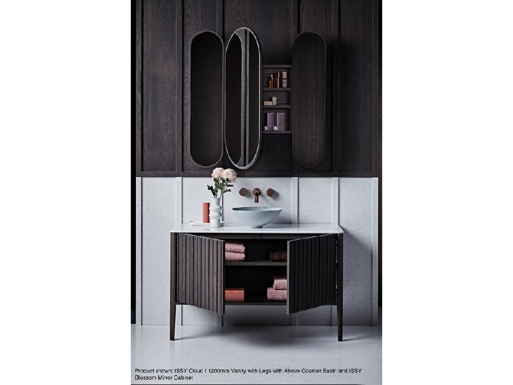 Reece Milli Pure Wall Top Assembly Taps With Linear Textured Handles PVD Brushed Bronze