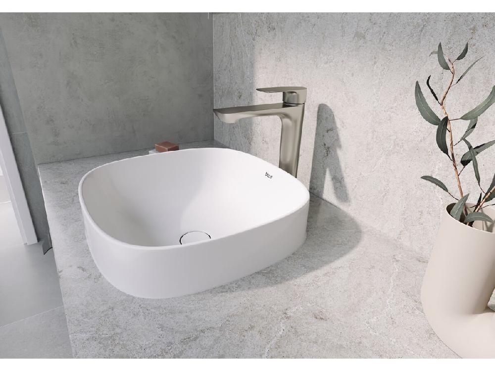 Reece Milli Trace Basin Mixer Tap Brushed Nickel (6 Star) Lead Free