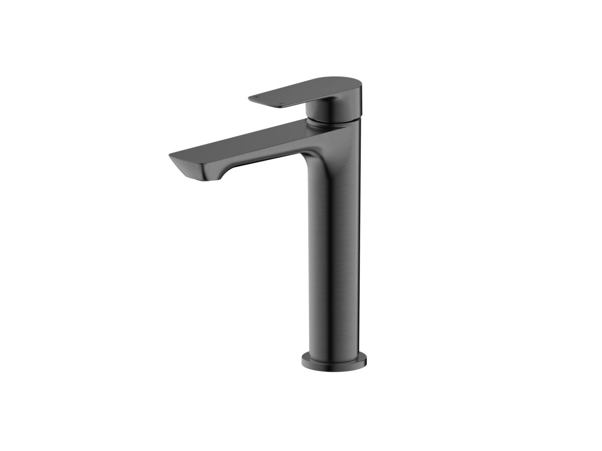 reece Milli Trace Medium Height Basin Mixer Brushed Gunmetal (5 Star)
