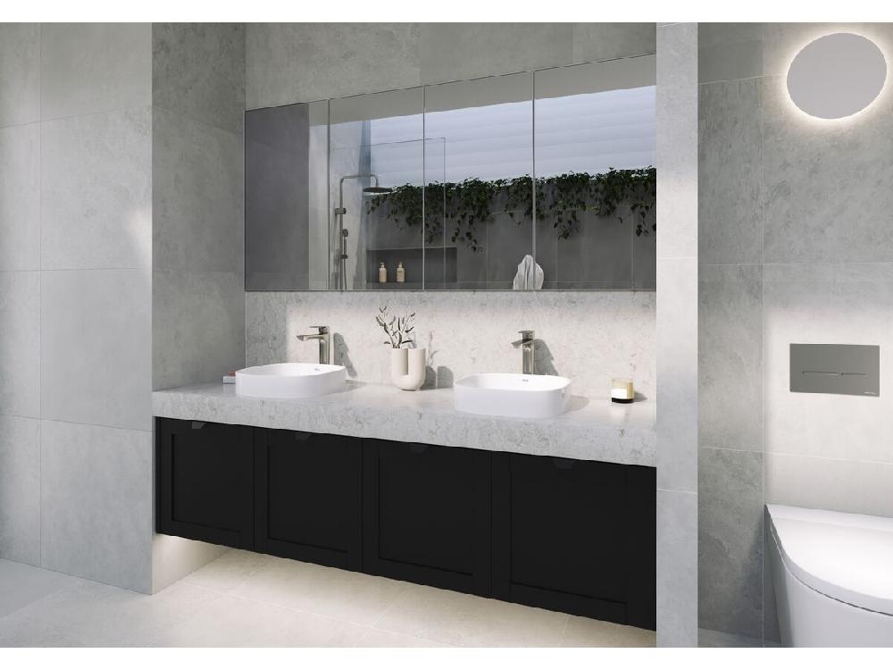 Reece Milli Trace Medium Height Basin Mixer Brushed Nickel (5 Star)