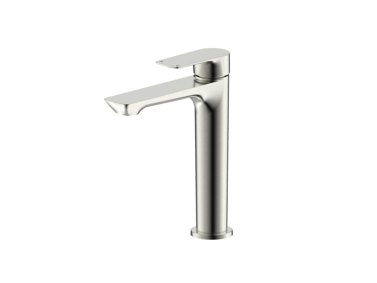 reece Milli Trace Medium Height Basin Mixer Brushed Nickel (5 Star)