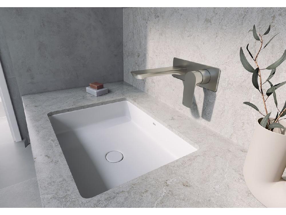 Reece Milli Trace Wall Basin/Bath Mixer Set Brushed Nickel (6 Star) Lead Free