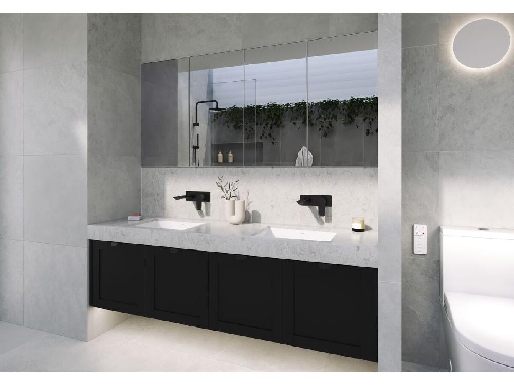 Reece Milli Trace Wall Basin/Bath Mixer Set Matte Black (6 Star) Lead Free