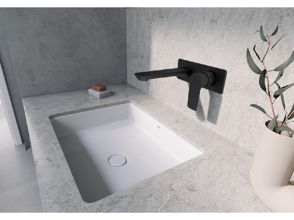 Reece Milli Trace Wall Basin/Bath Mixer Set Matte Black (6 Star) Lead Free