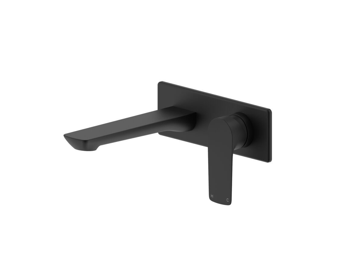 reece Milli Trace Wall Basin/Bath Mixer Set Matte Black (6 Star) Lead Free