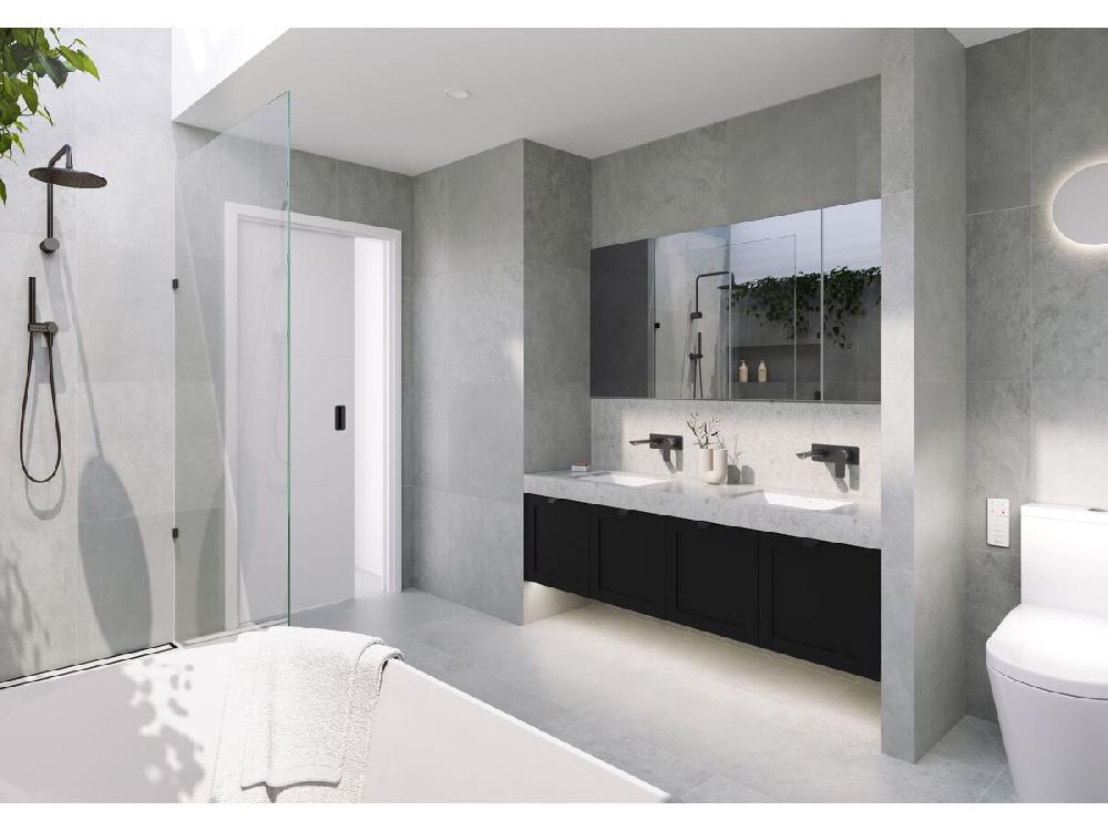 Reece Milli Trace Wall Basin Mixer Set Brushed Gunmetal (5 Star)