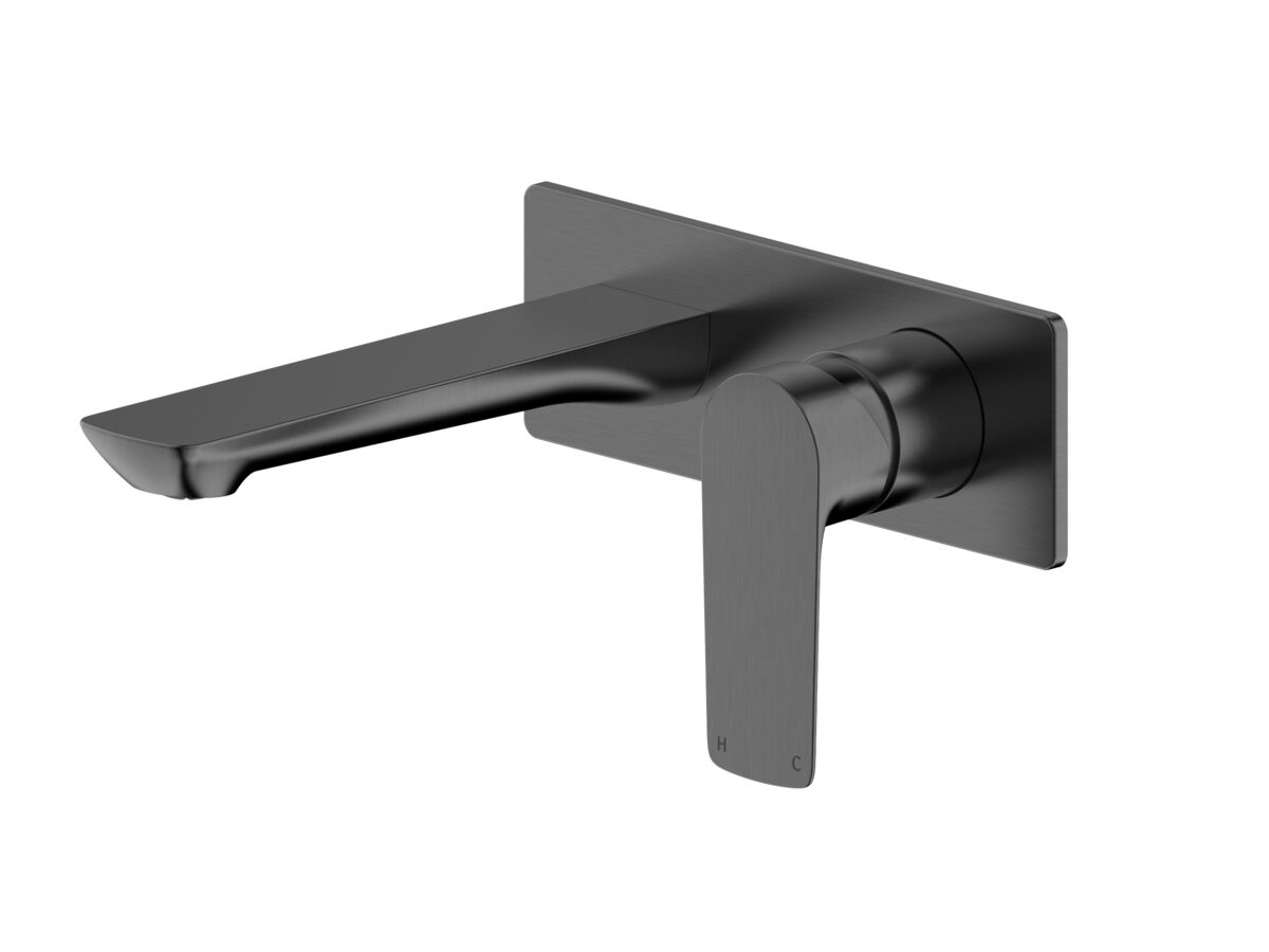 reece Milli Trace Wall Basin Mixer Set Brushed Gunmetal (5 Star)