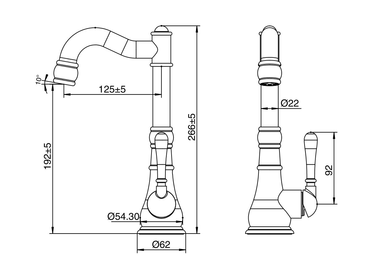 Reece Milli Voir English Basin Mixer Chrome (4 Star) Lead Free