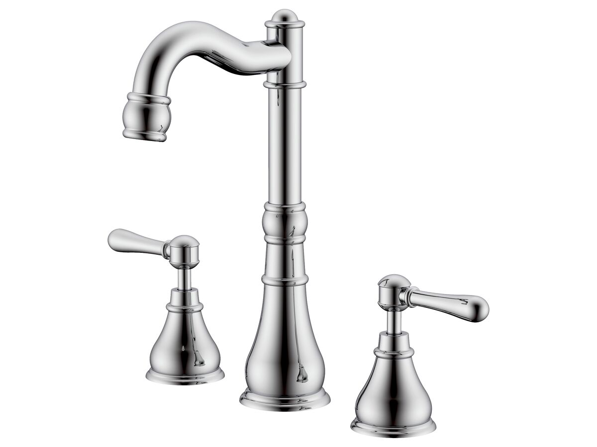 reece Milli Voir English Basin Set Swivel Outlet Lever Handles Chrome (4 Star) Lead Free