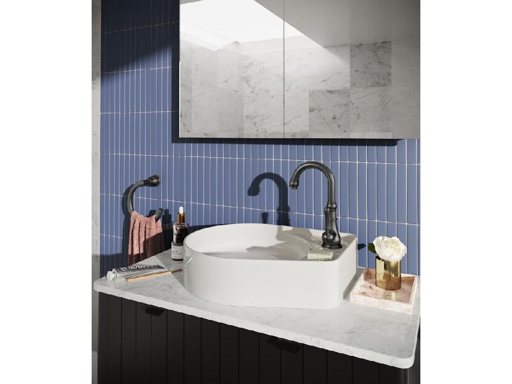 Reece Milli Voir Gooseneck Basin Mixer Brushed Gunmetal (4 Star) Lead Free