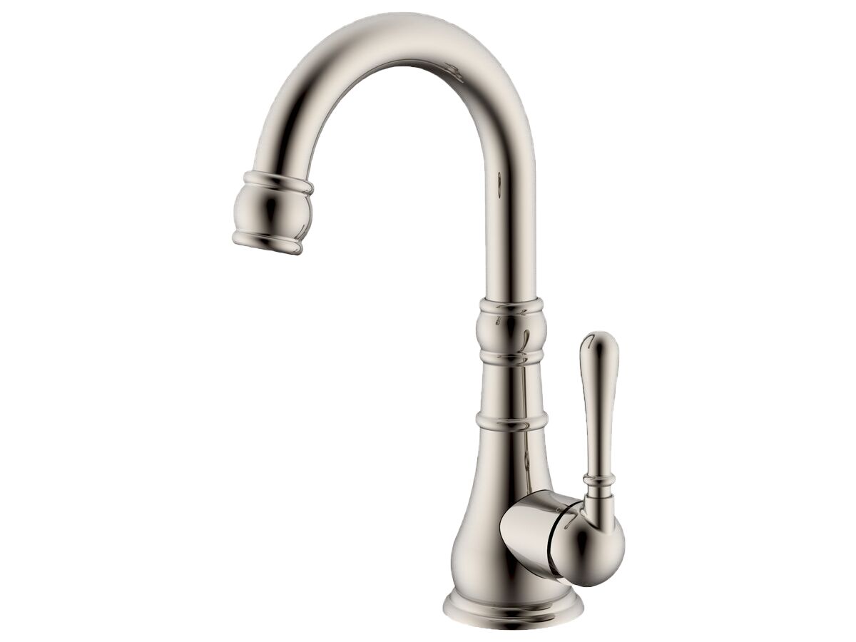 reece Milli Voir Gooseneck Basin Mixer Brushed Nickel (4 Star) Lead Free
