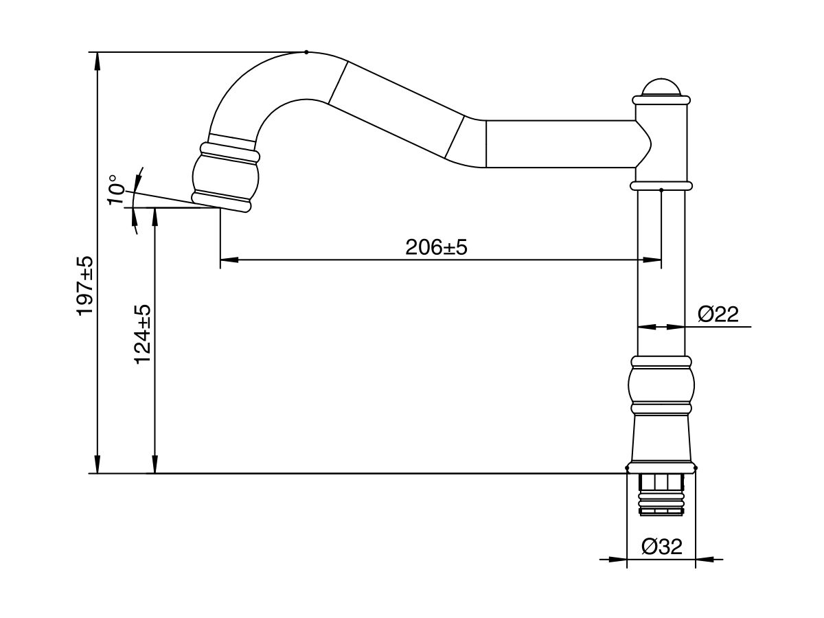 Reece Milli Voir Hob English Sink / Spa Outlet Only Chrome (4 Star) Lead Free