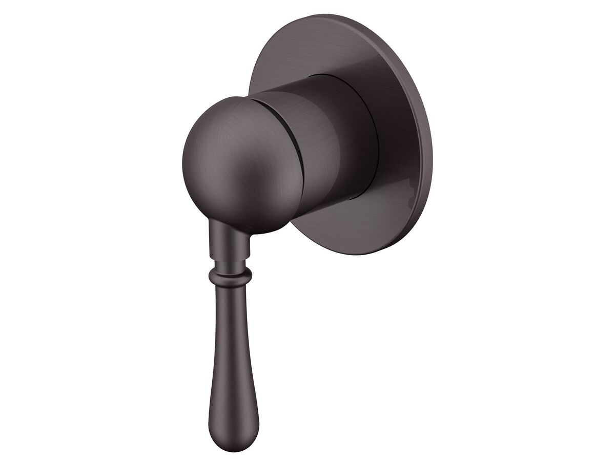 reece Milli Voir Shower Mixer with Small Cover Plate Brushed Gunmetal