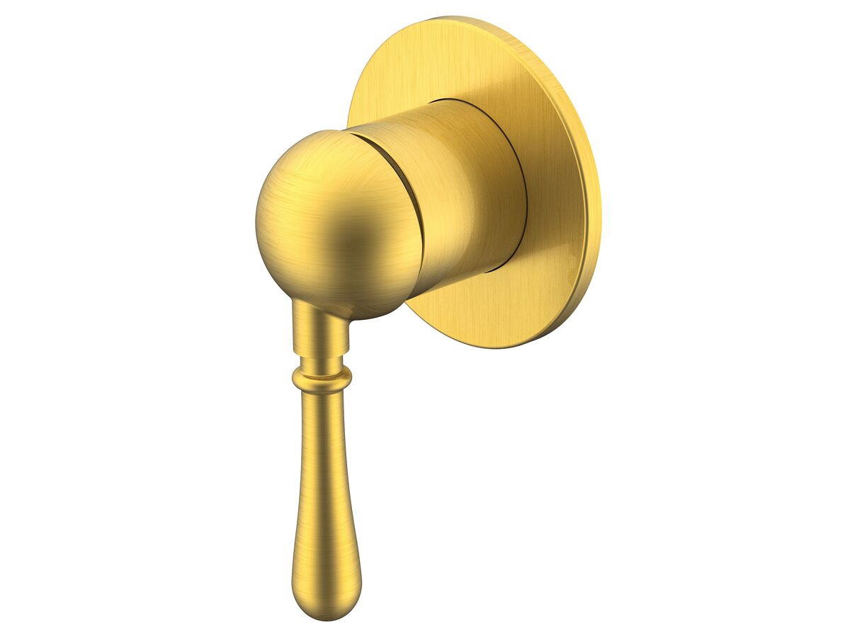 reece Milli Voir Shower Mixer with Small Cover Plate Brushed Gold