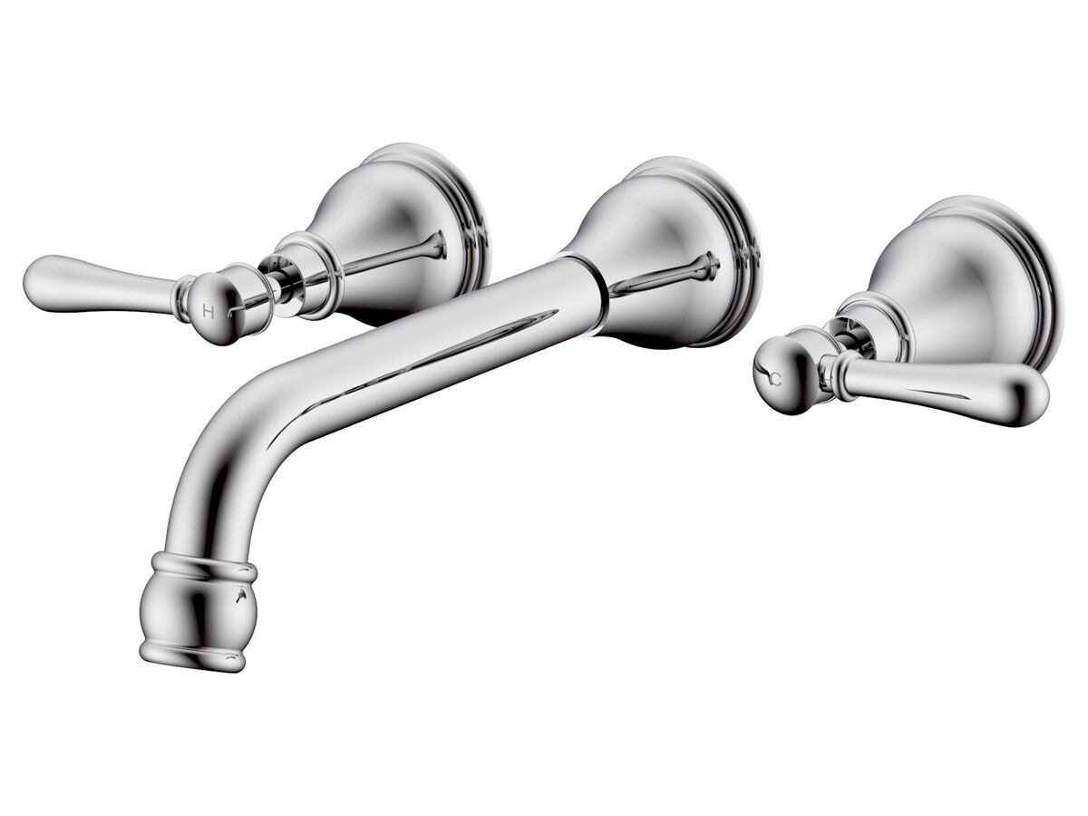 reece Milli Voir Wall Basin Set 220mm Lever Handles Chrome (4 Star) Lead Free