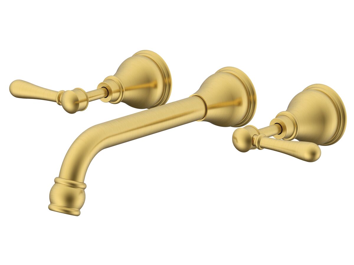 reece Milli Voir Wall Bath Set 220mm Lever Brushed Gold