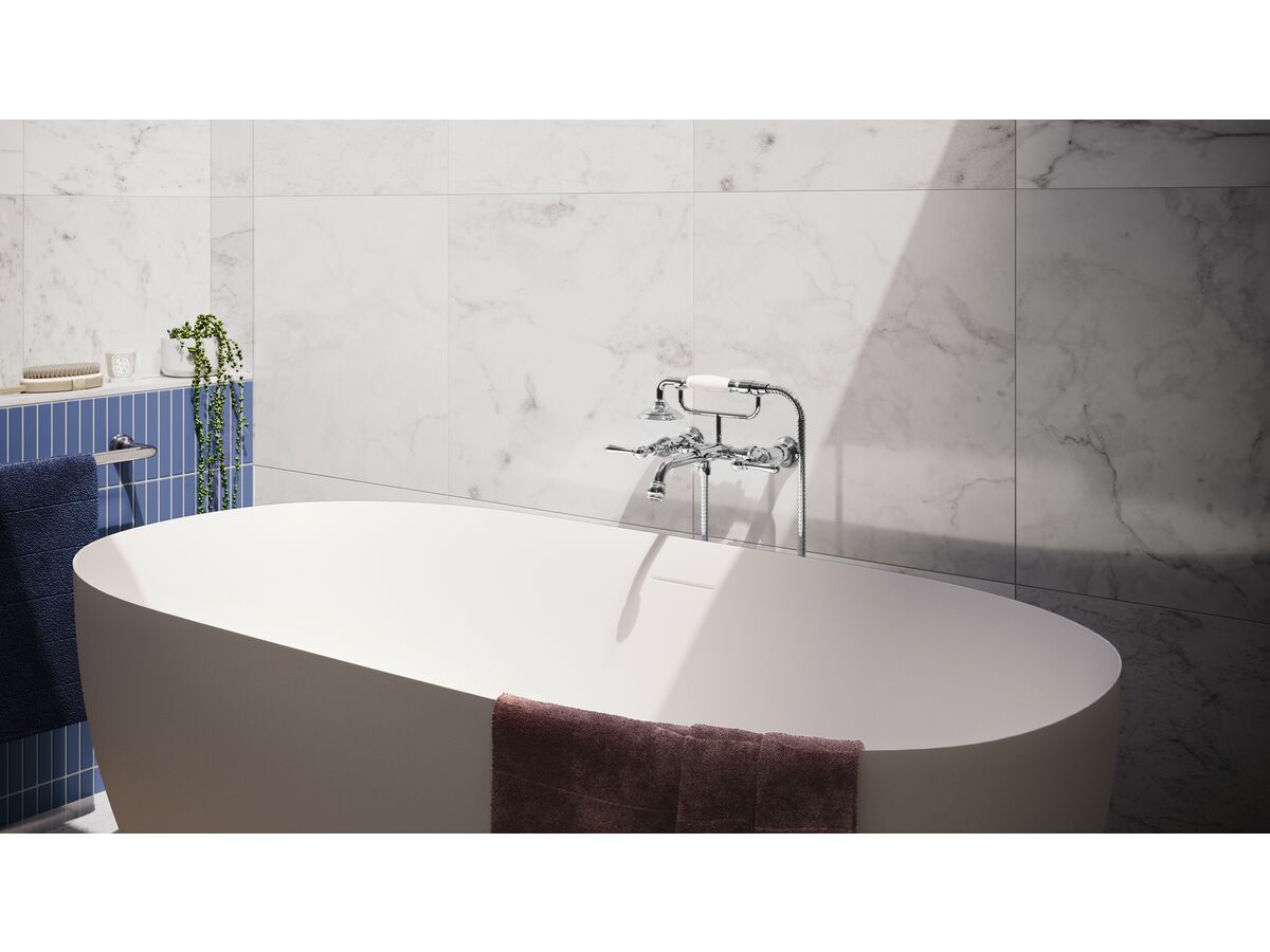 Reece Milli Voir Wall Telephone Bath Set Lever Handles Chrome (3 Star)