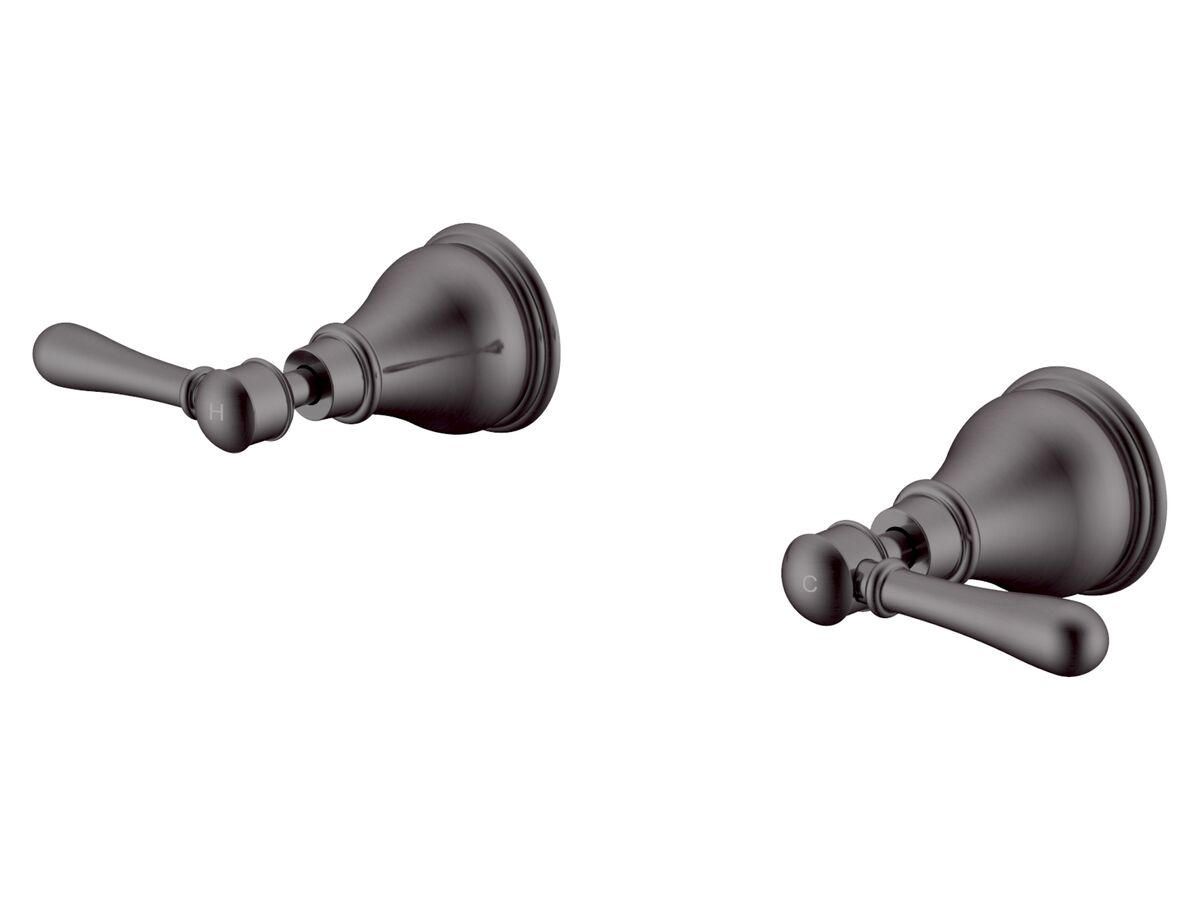 reece Milli Voir Wall Top Assemblies Lever Brushed Gunmetal