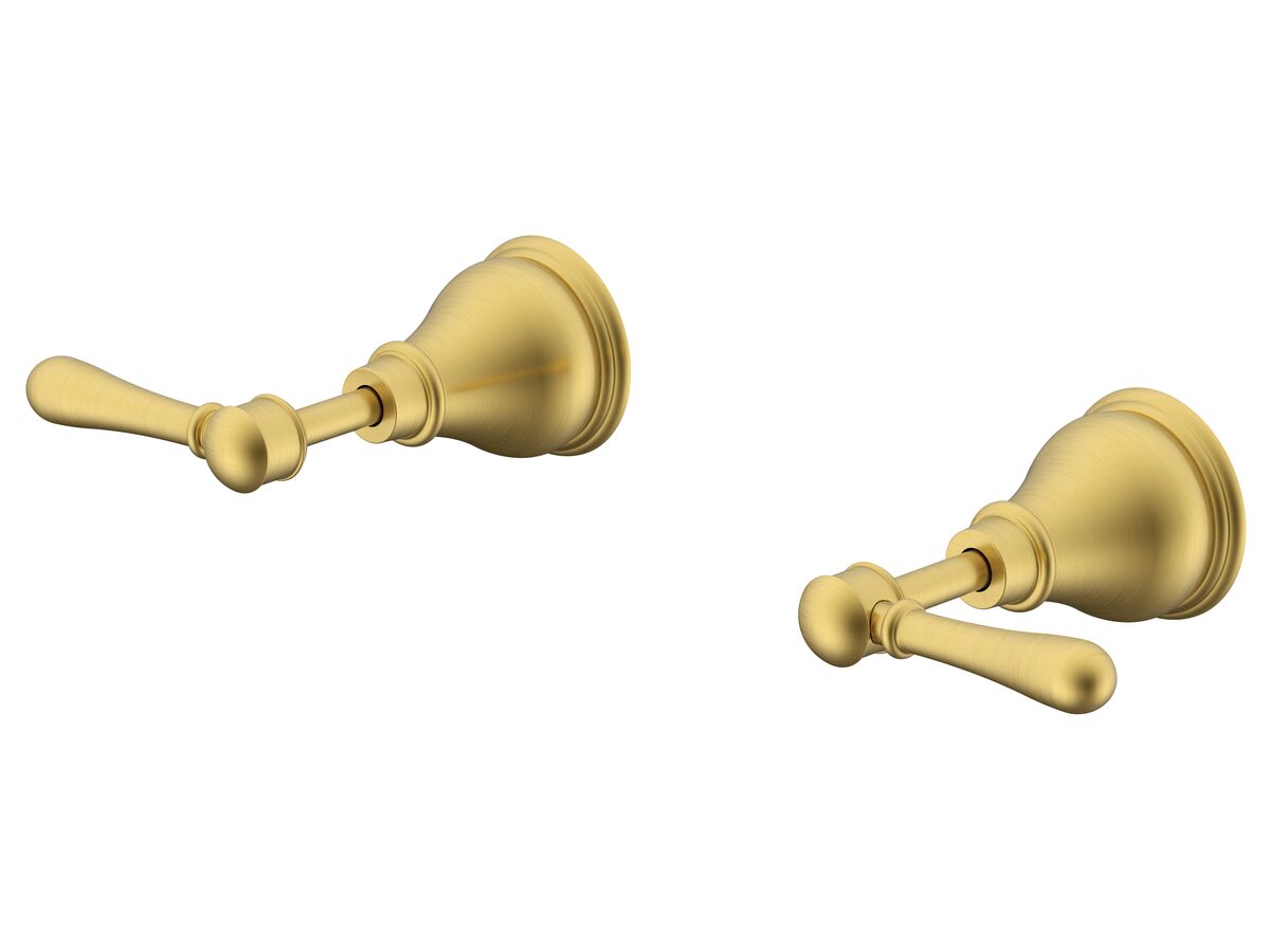reece Milli Voir Wall Top Assemblies Lever Handles Brushed Gold Lead Free