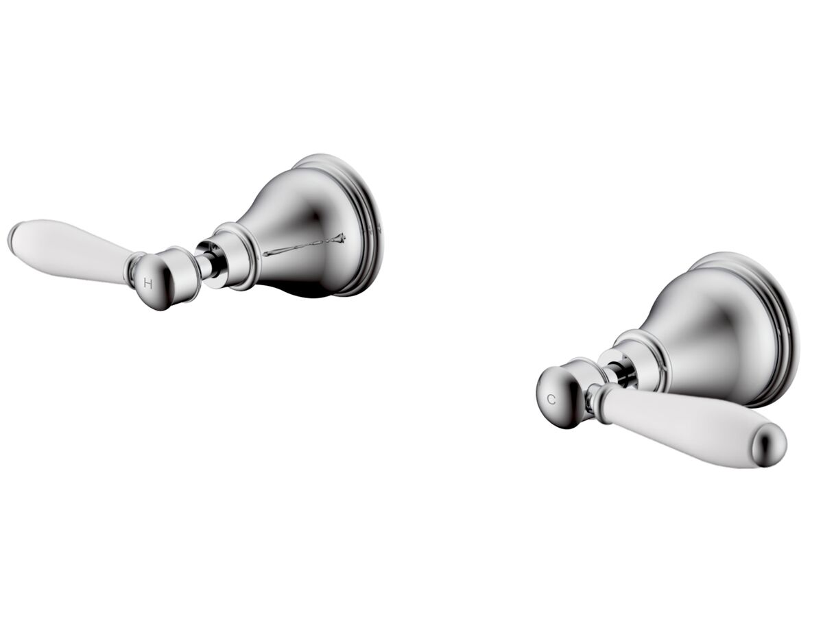 reece Milli Voir Wall Top Assemblies Lever Porcelain Handles Chrome Lead Free