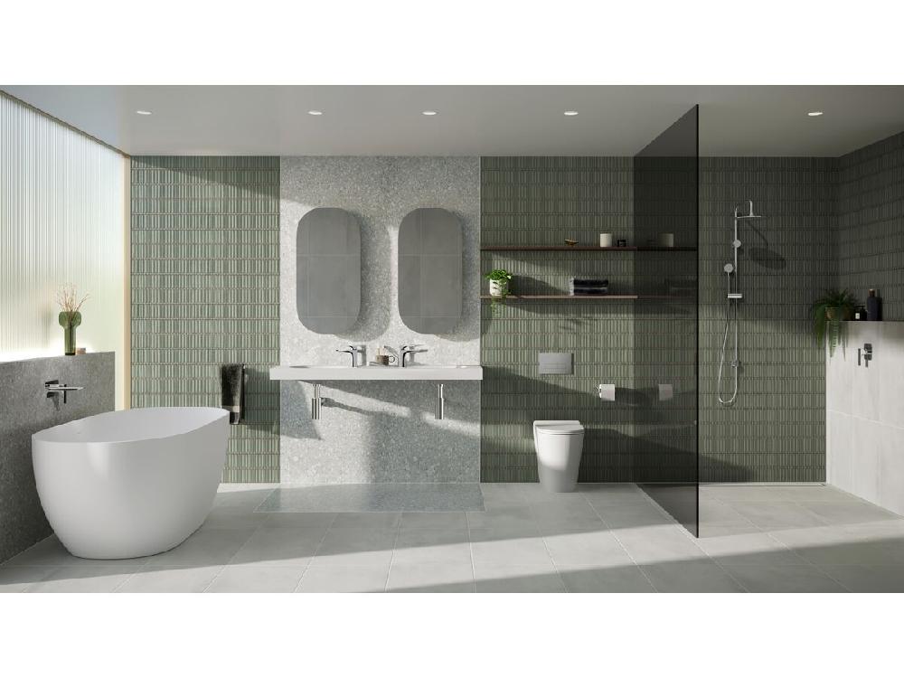 Reece Milli Zato Basin Wall Mixer Set Chrome (5 Star)