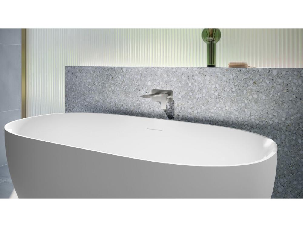 Reece Milli Zato Bath Wall Mixer Set Brushed Nickel
