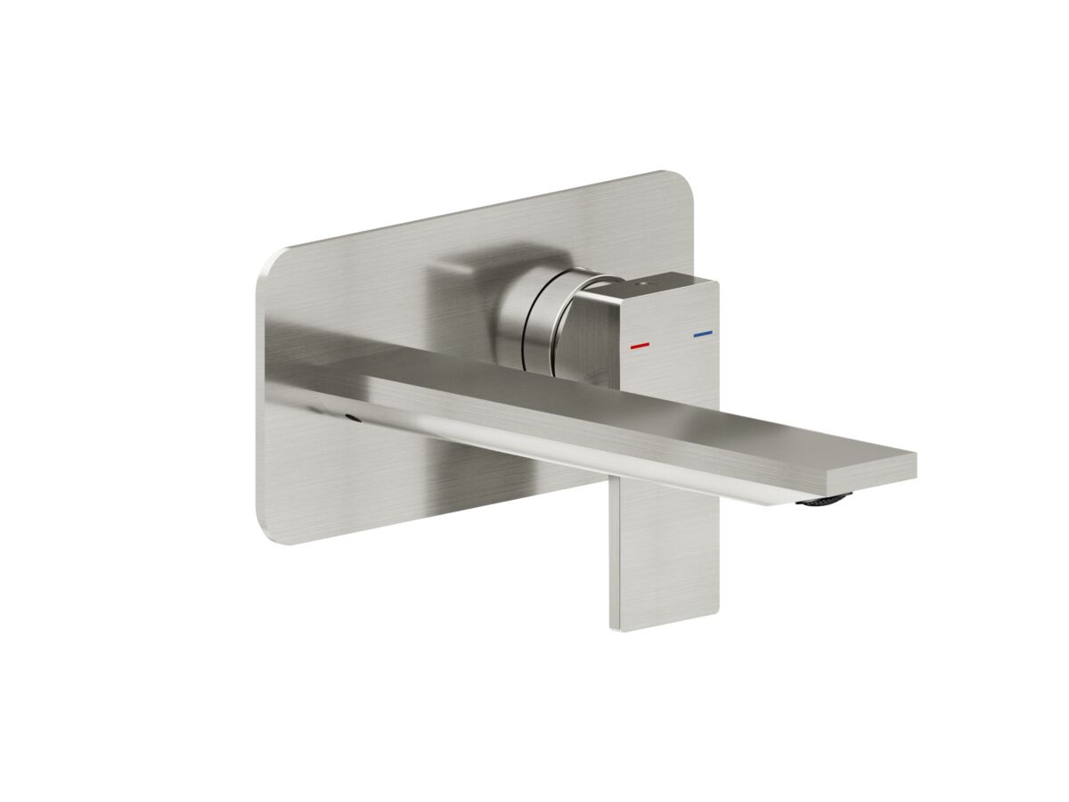 reece Milli Zato Bath Wall Mixer Set Brushed Nickel